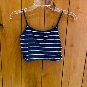 Navy blue crop tank